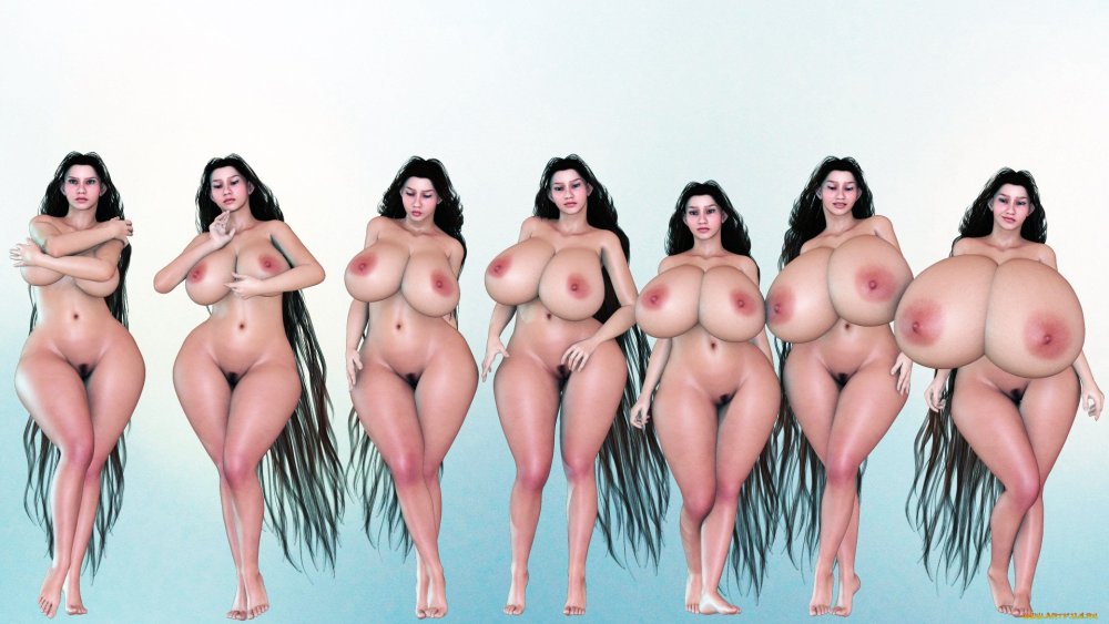 Naked women with lush breasts
