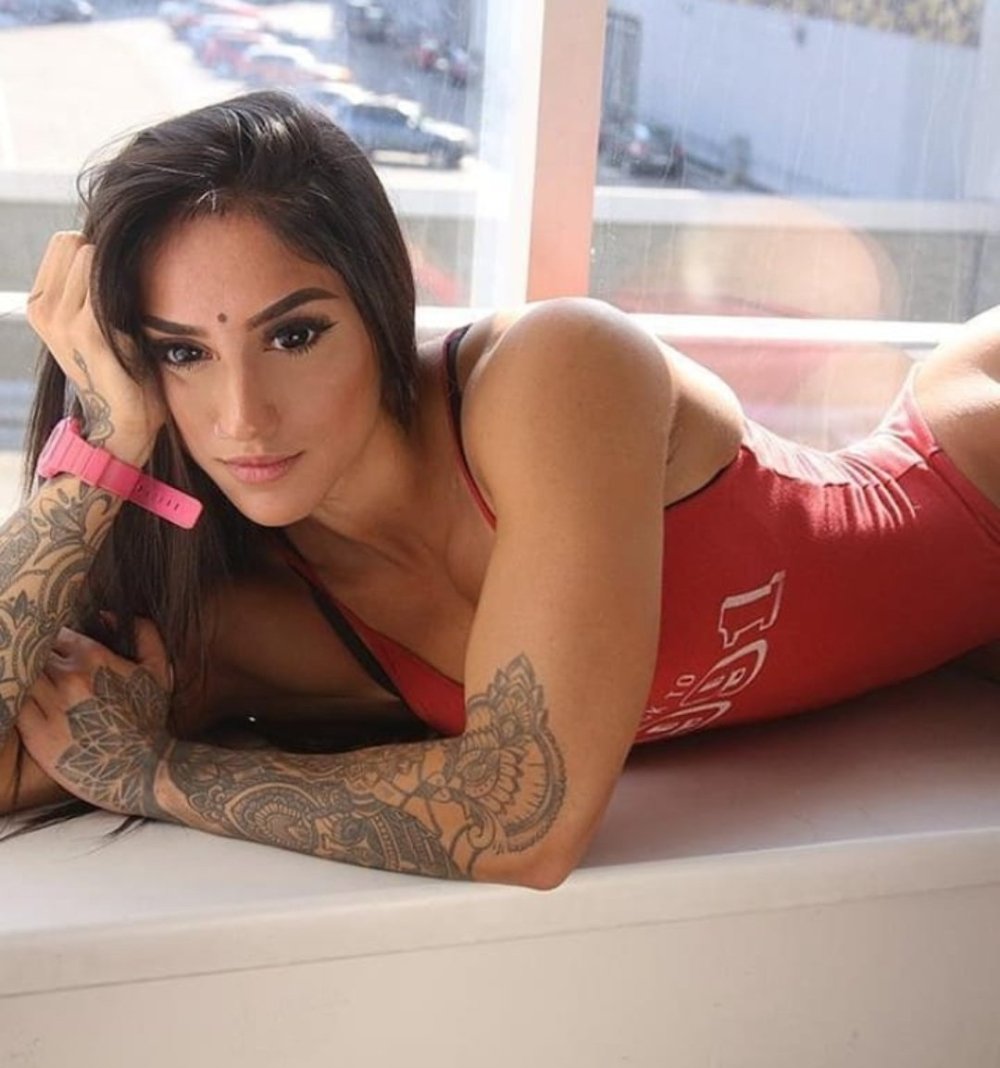 Genesis Mia Lopez in a dress