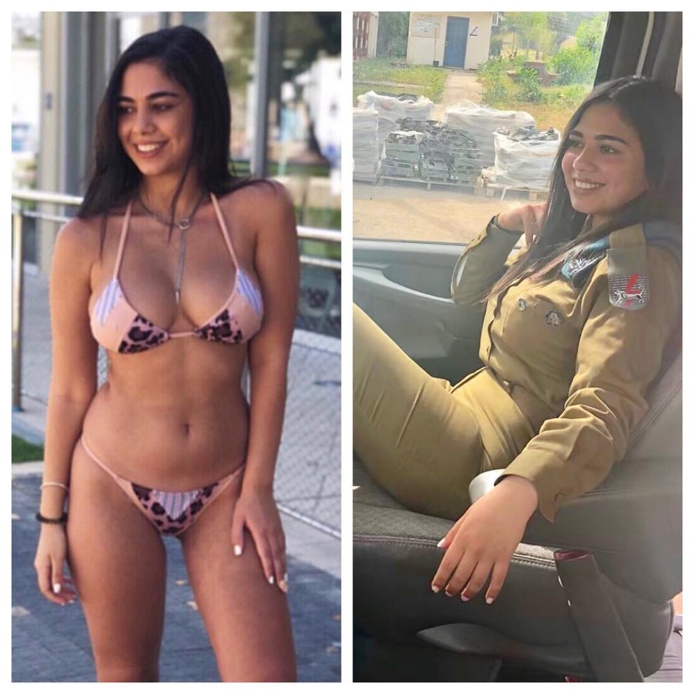Israeli defense army in swimsuits