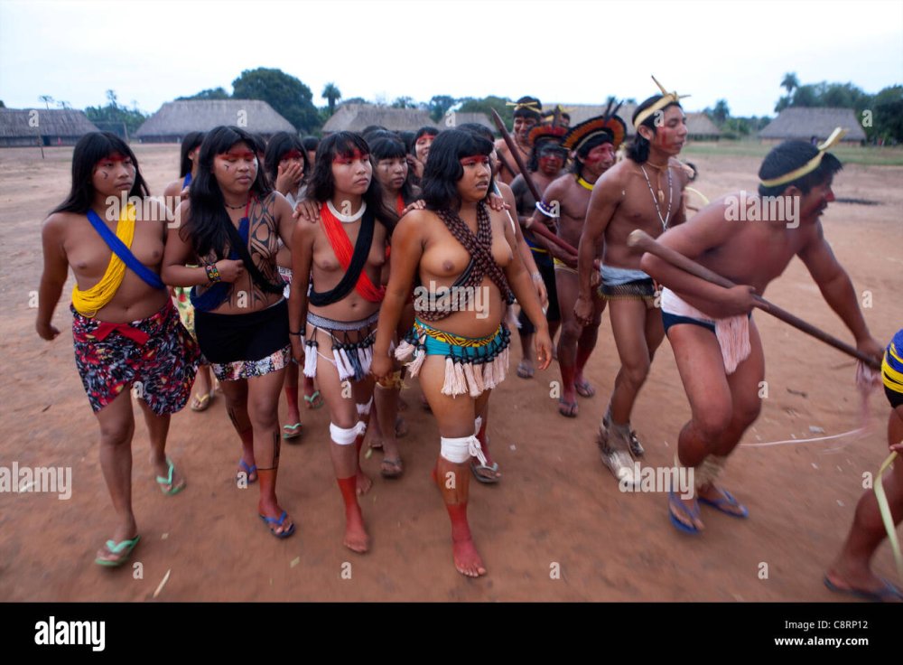 Xingu Indian Girls Always Show Shaved Pussy