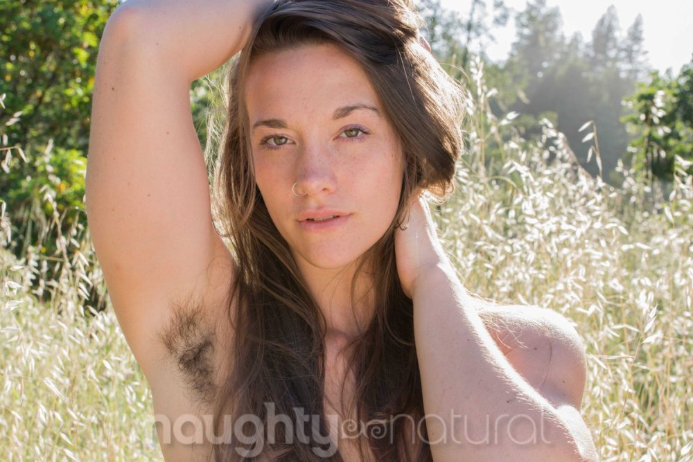Young hairy in nature