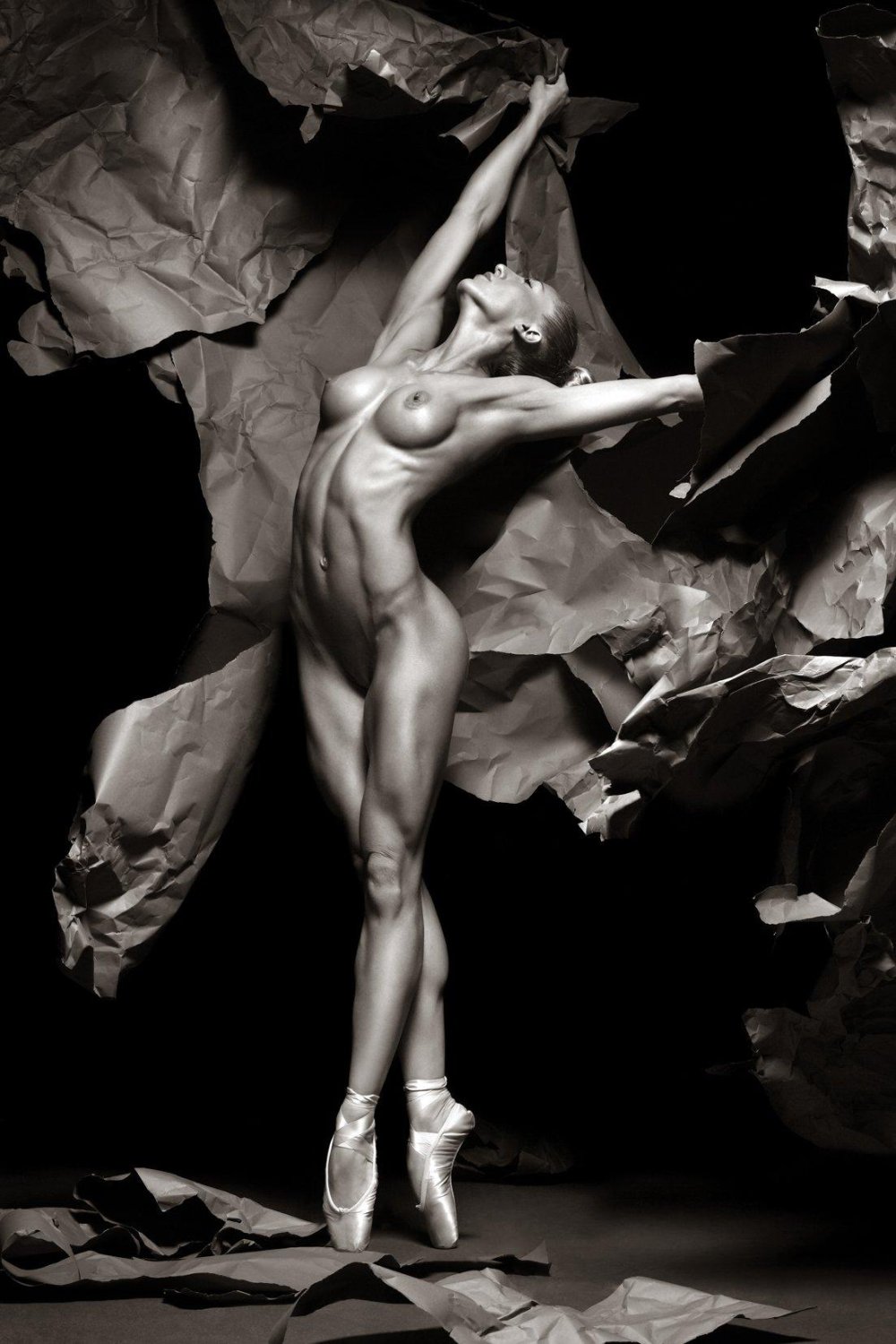 Naked ballerina on the street
