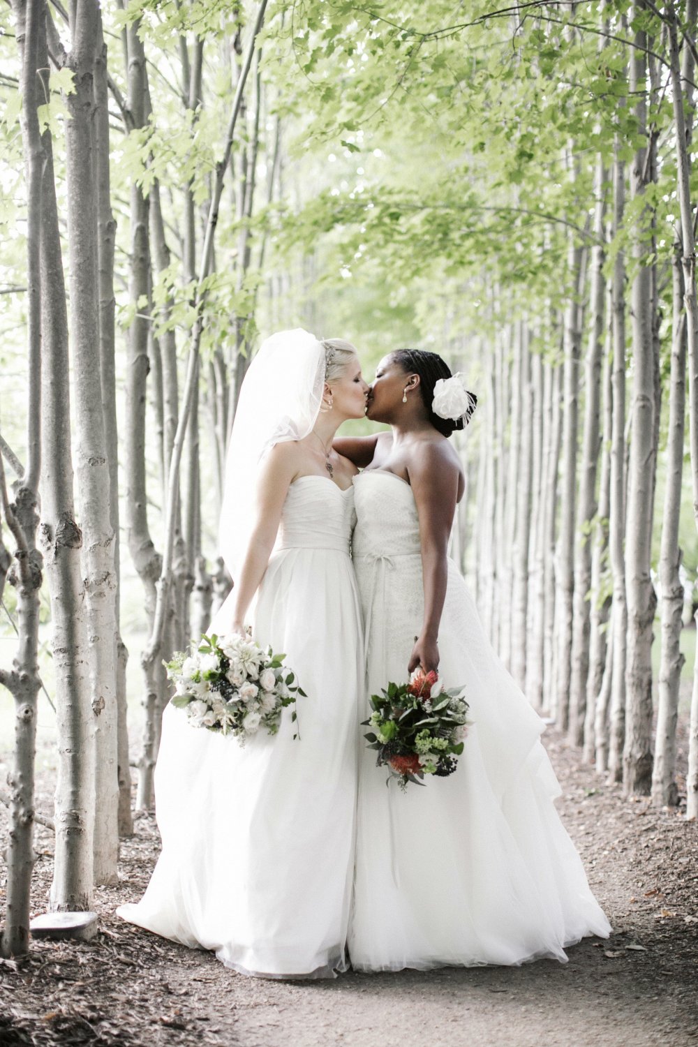Wedding of a spotted girl