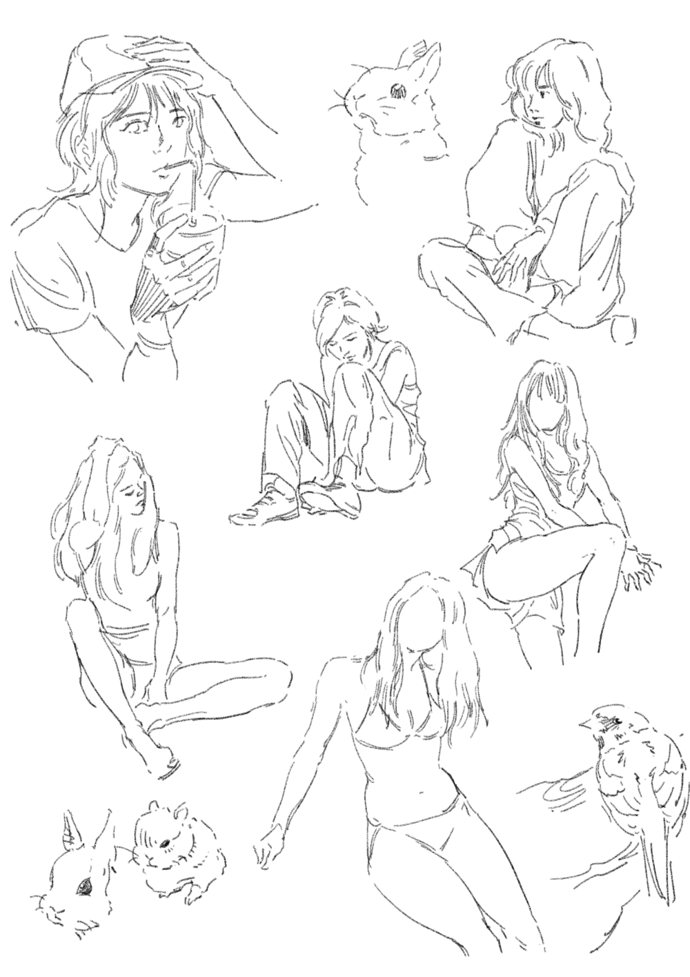 Anime pair reference posture