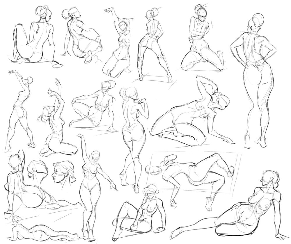 Sketch pose for drawing