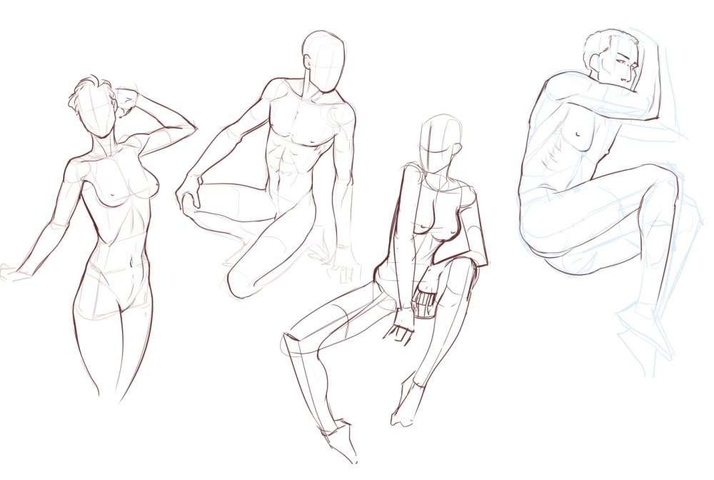 Beautiful drawing poses