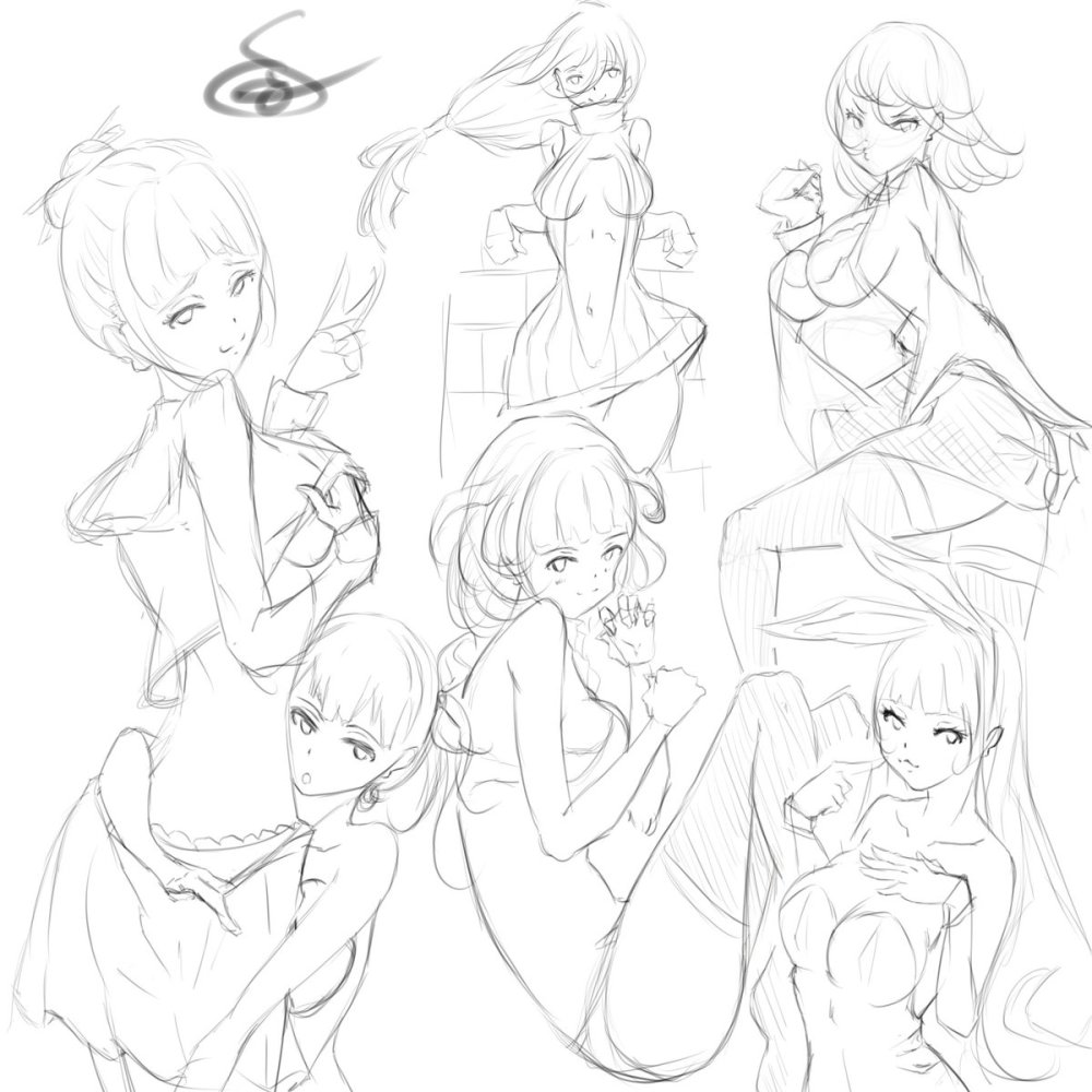 Unusual poses for drawing a person