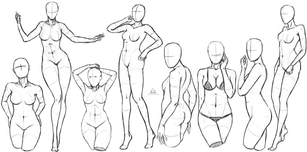 Erotic female pose for drawing