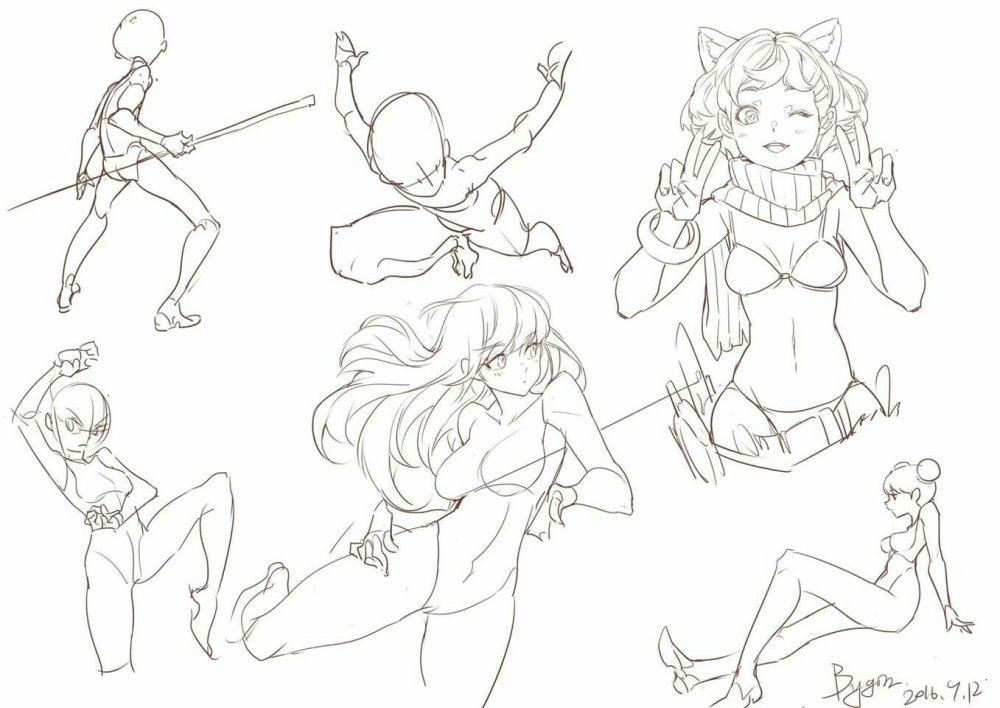 Interesting drawing poses
