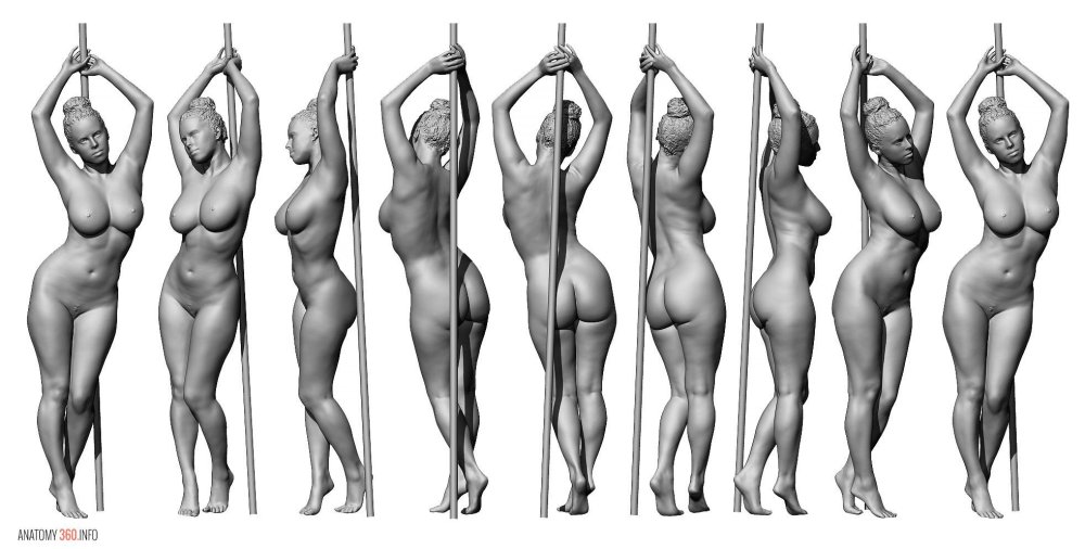 Natural women Posing Stand volume 19 Nu