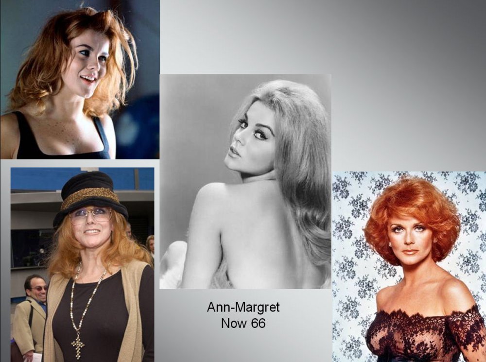 Ann-Margret in his youth and now