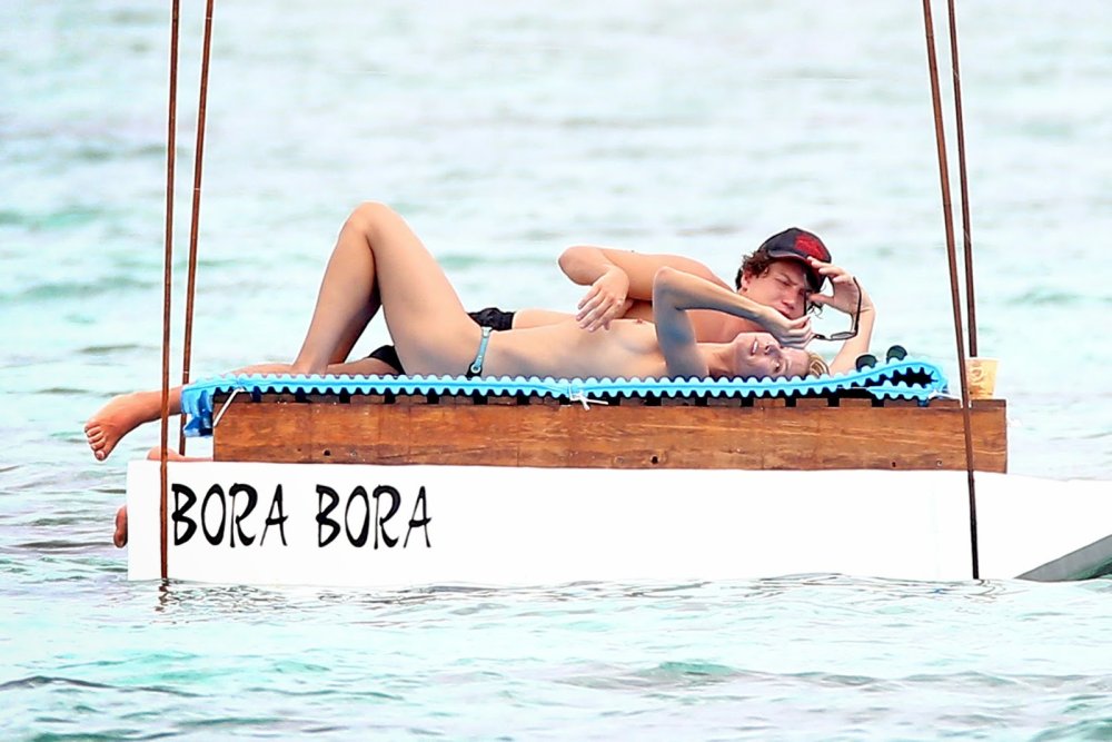 Heidi Kluma Topless sunbathes