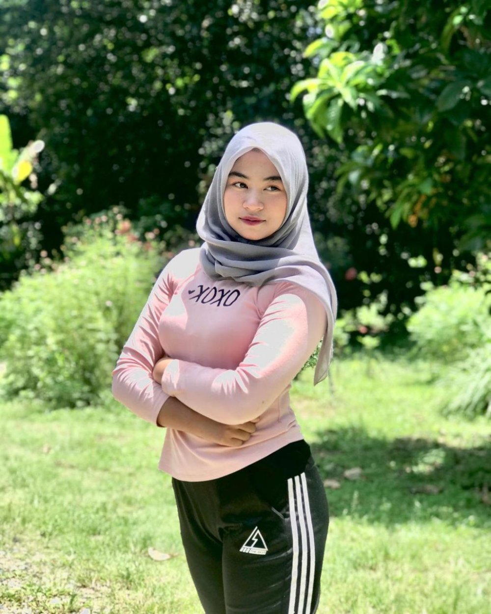 Girls in a hijab with big tits