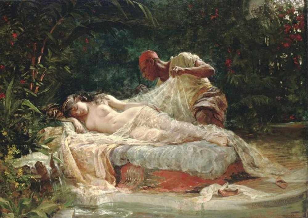 Arnold Böklin Mary Magdalena, mourning Christ