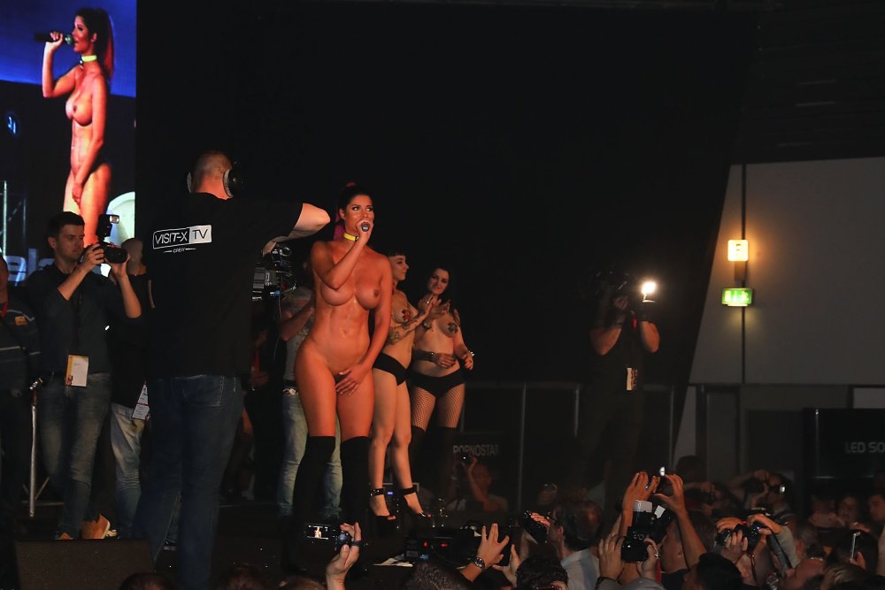 Girls naked on stage
