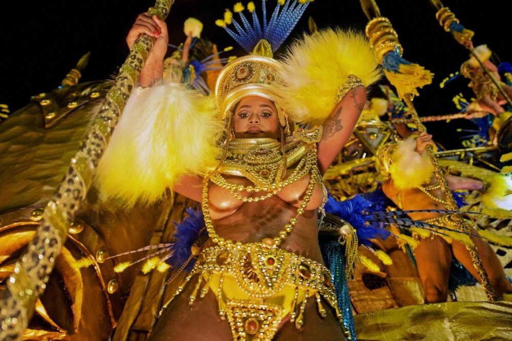 Rihanna on a carnival in Barbados