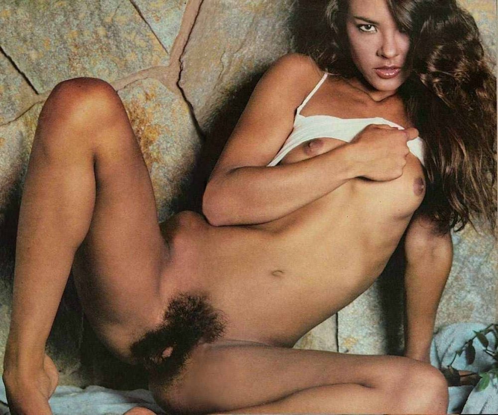 Retro nudist with hairy pubes