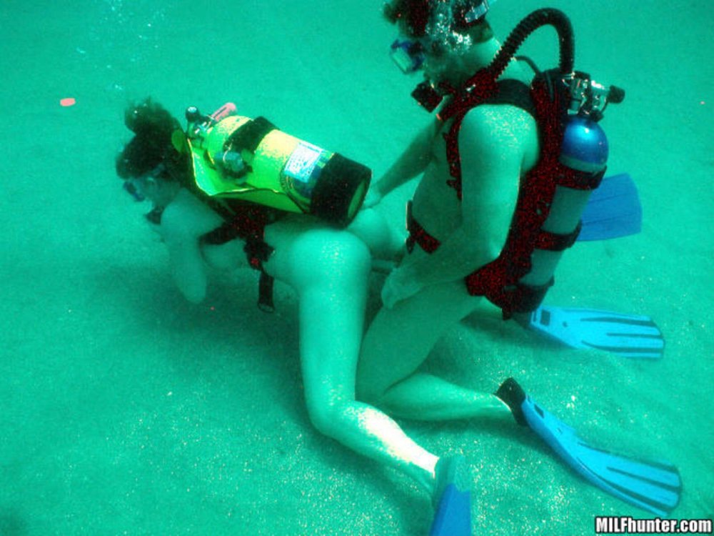 Under water without panties