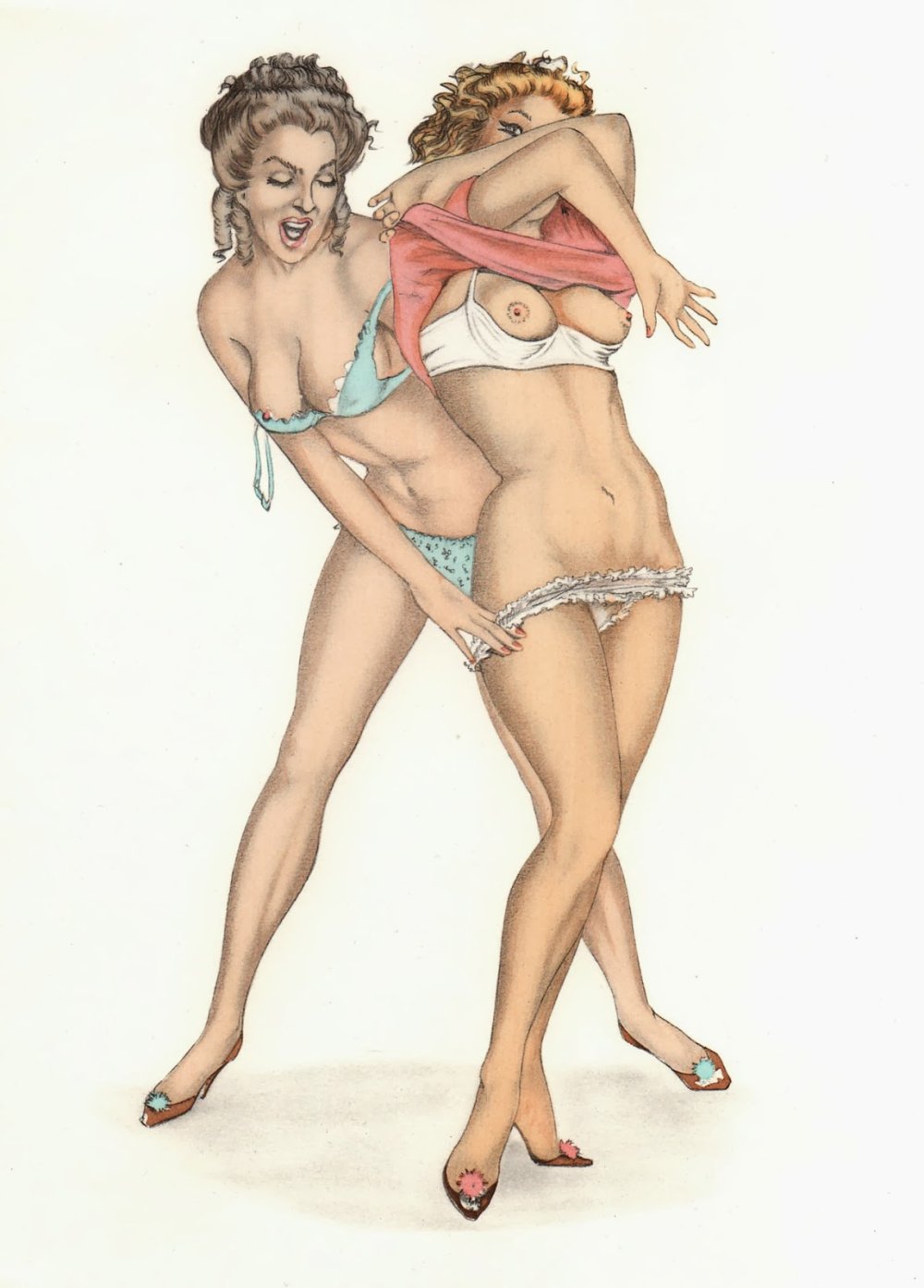 Drawings in the style of erotic