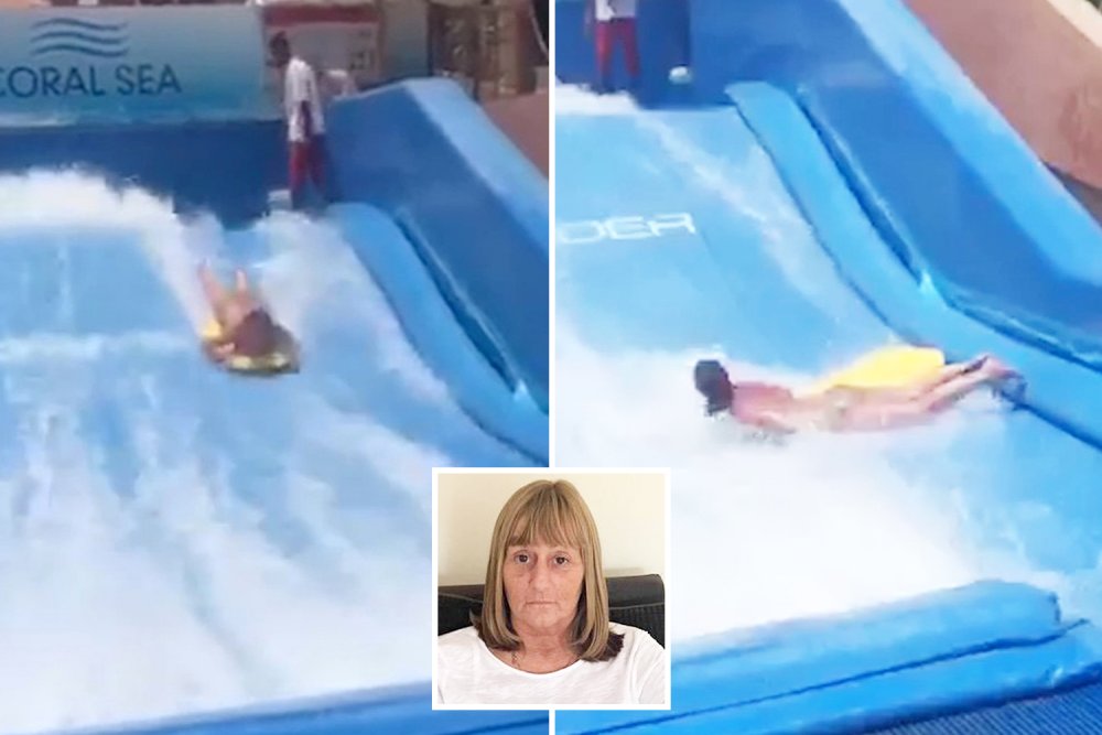 Naked girls in the water park