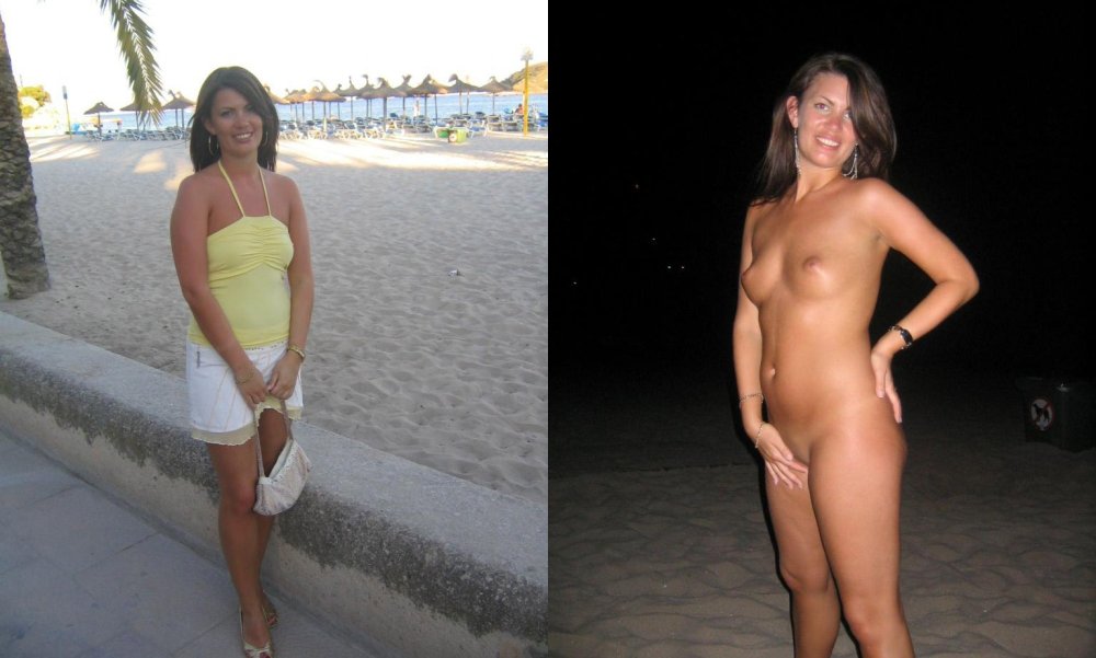 Ordinary women dressed and stripped