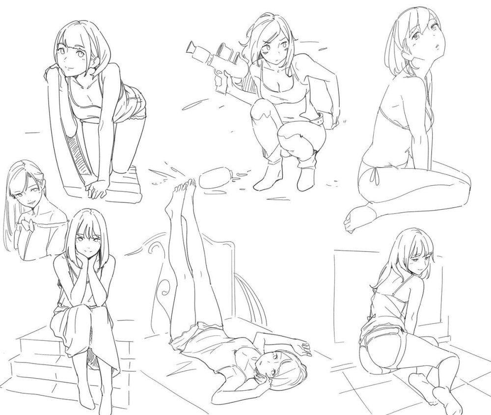 Anime poses are female