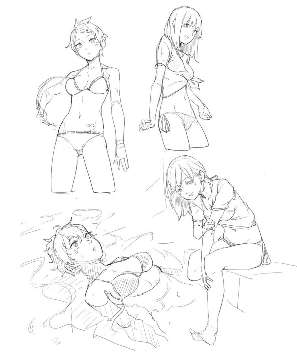 Anatomical pose for drawing