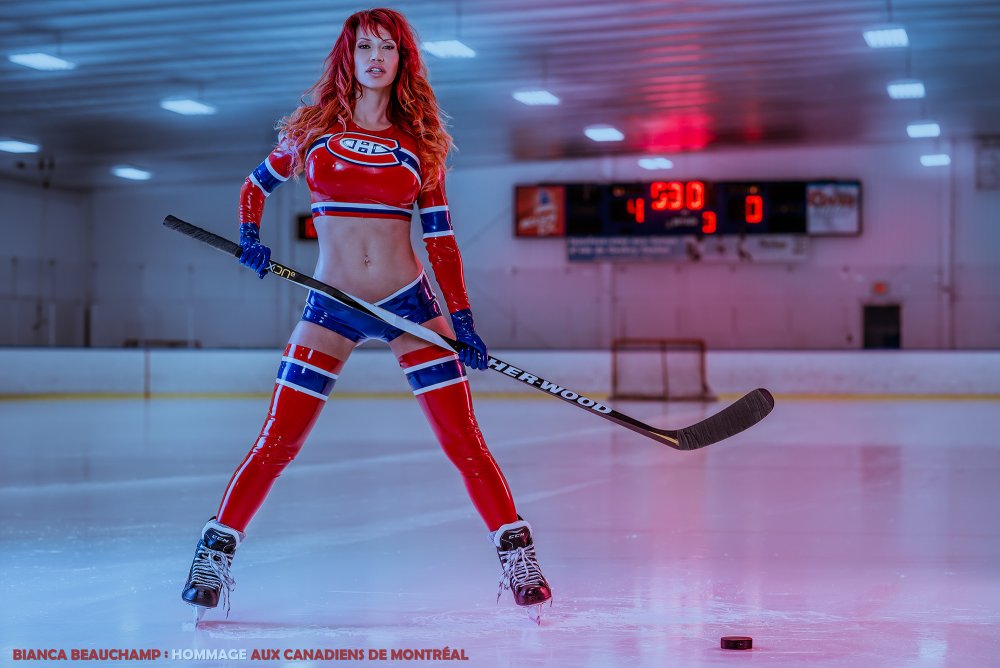 Girl with hockey club