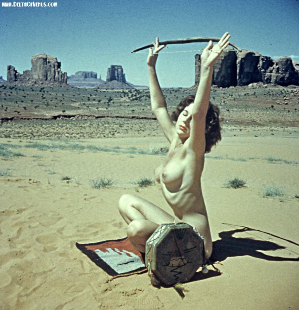 Naked photo shoot in the desert