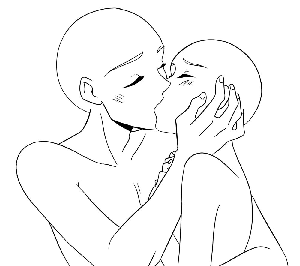 Kiss girls art