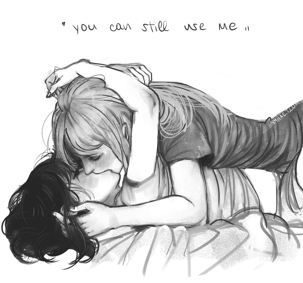 Yuri Femslash is black and white
