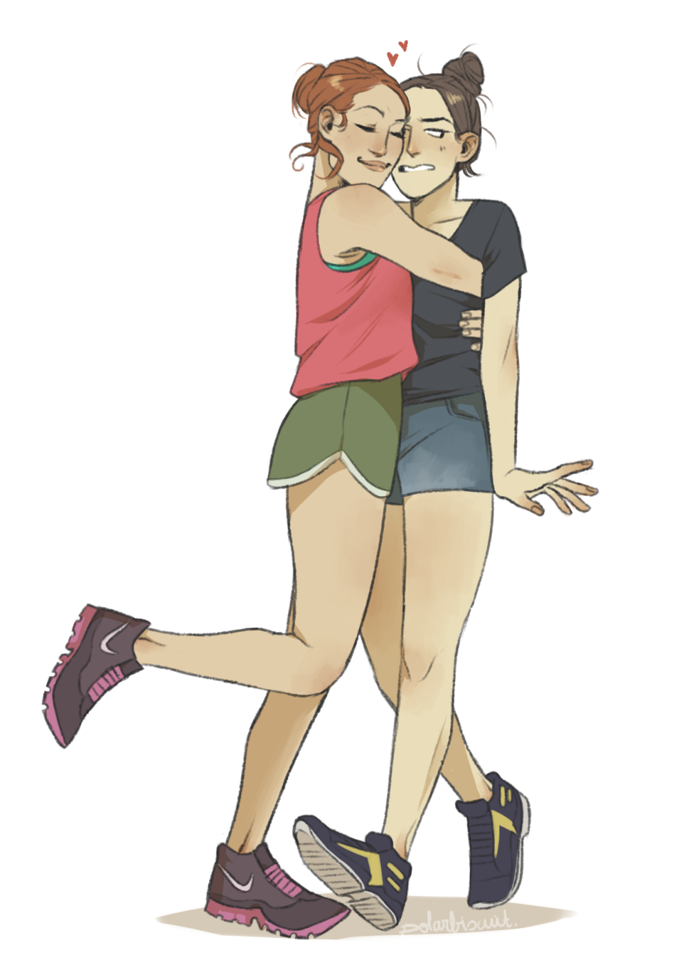Two girls drawing