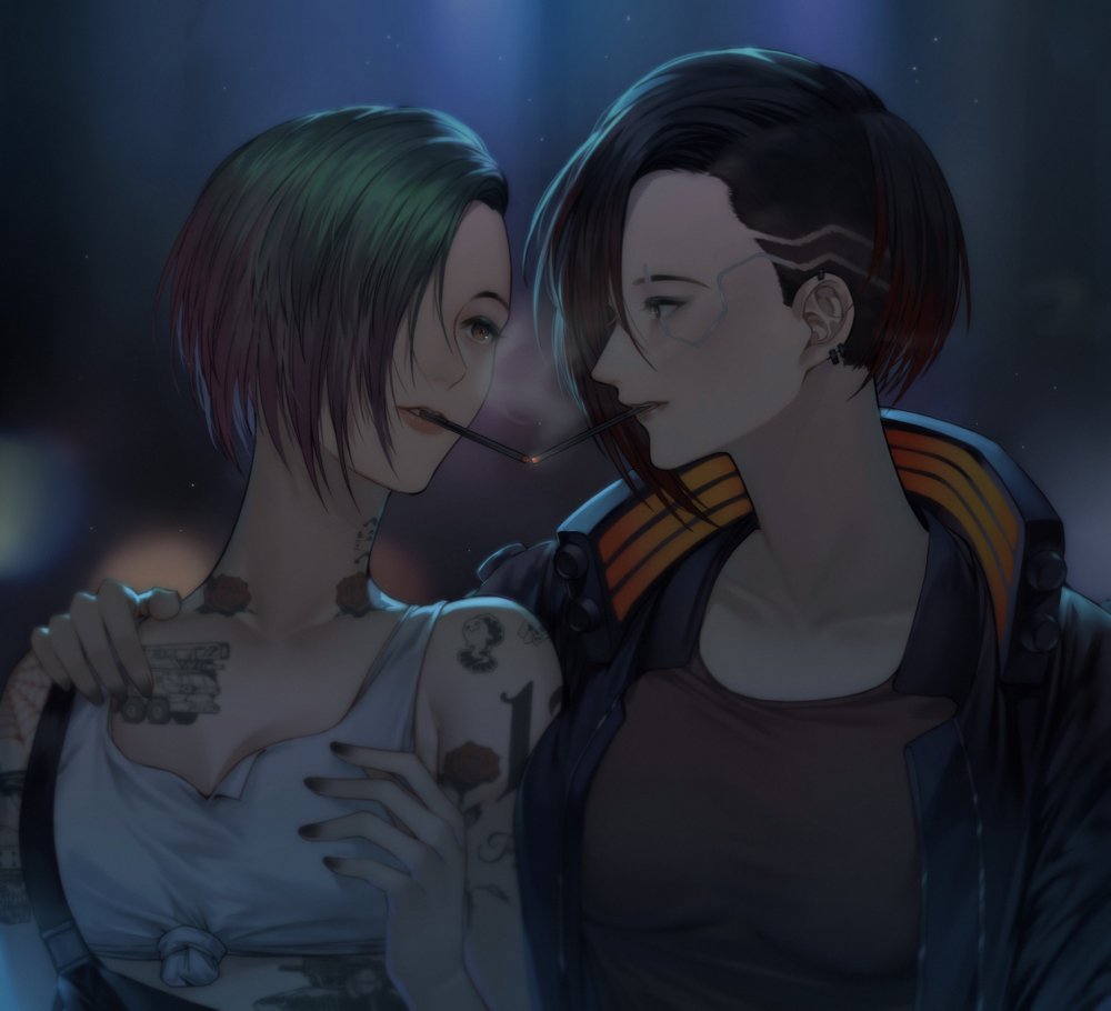 Judy Alvarez and Vi Cyberpunk 2077