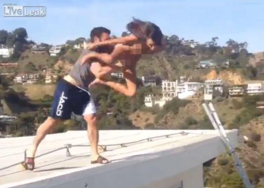 Dan Bilserian threw off the roof to the pool