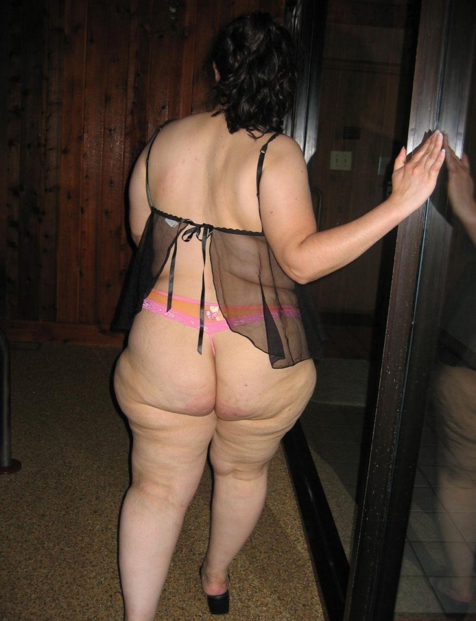 Naked cellulite woman