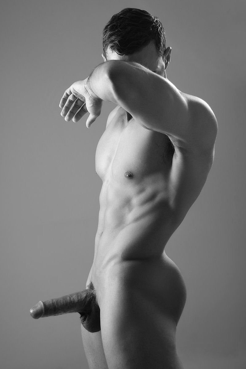 Sexy Hot Men in Black and White in the Buff