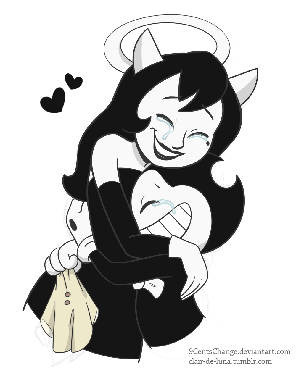 Bendy kisses Alice
