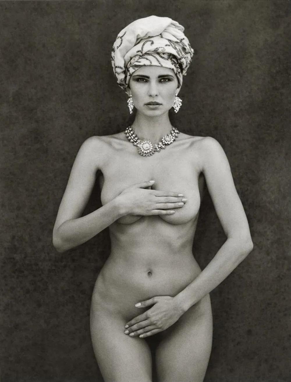 Naked supermodels on the catwalk