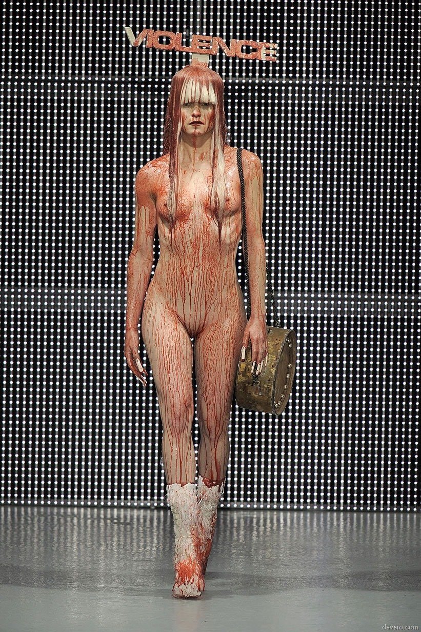 Erotic show on the catwalk