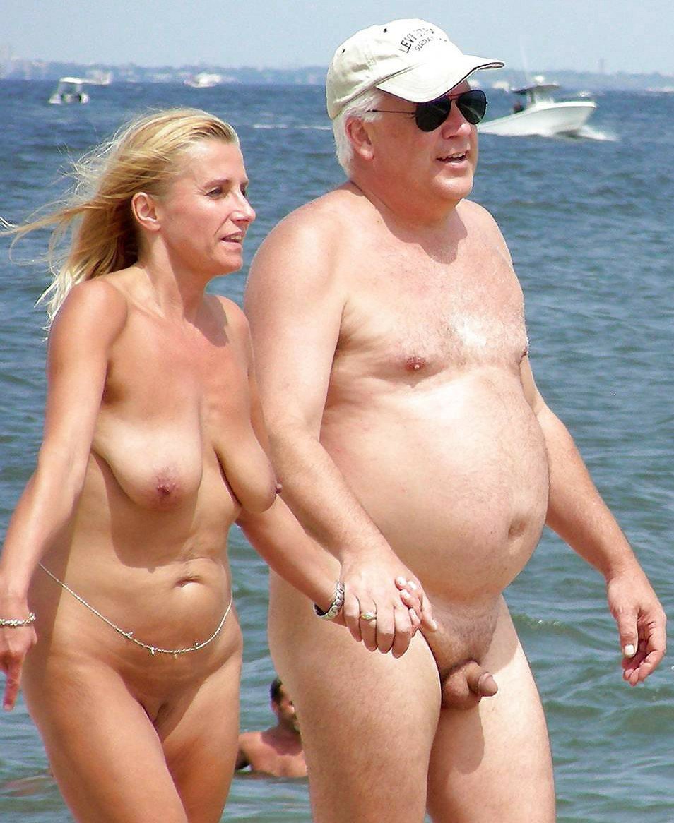 Naked elderly couples