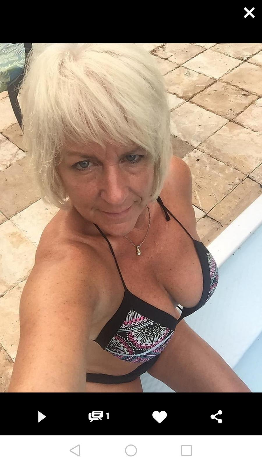 Old women in the neckline
