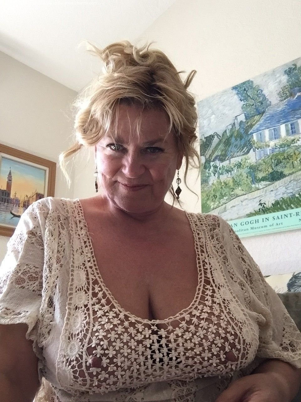 Old aunts with big breasts