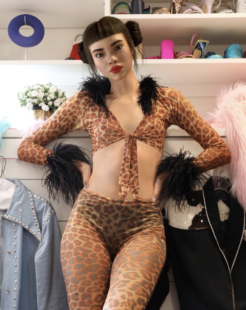 Lilmique in a swimsuit