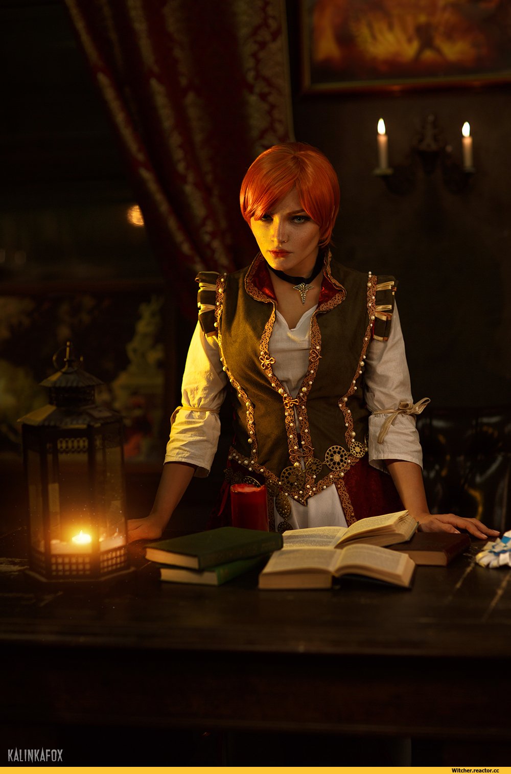 Geralt and Triss on the lighthouse