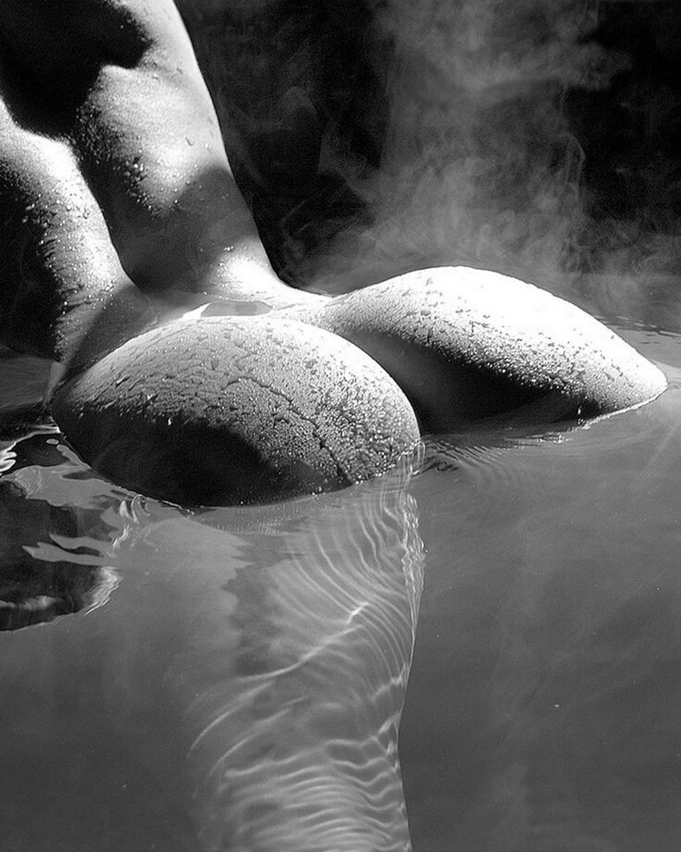 Naked men blackly white