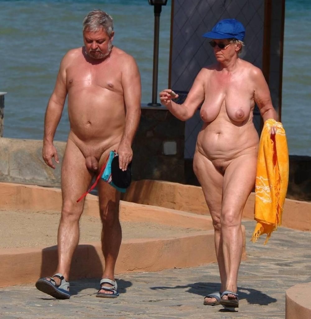 Naked mature pairs on the beach