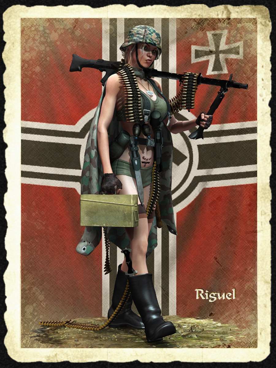 Girl in the form of the Wehrmacht Art Art
