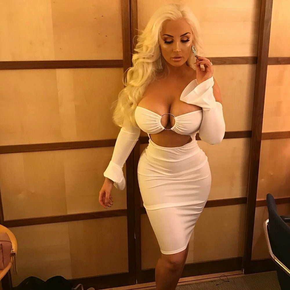 Busty girls in short dresses