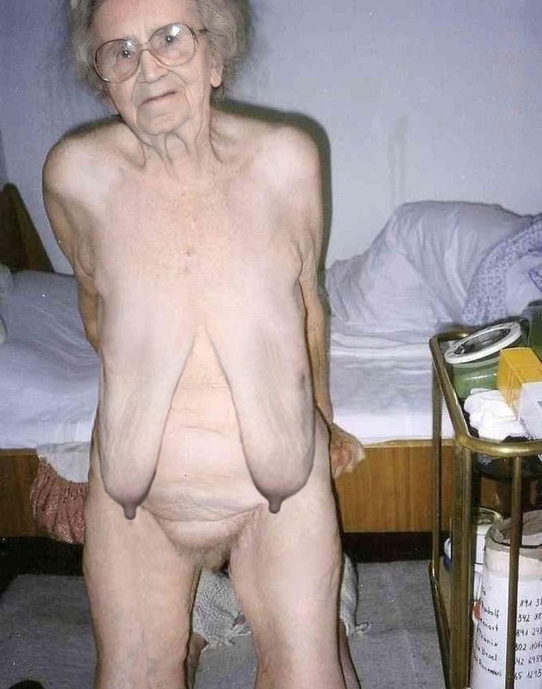 Naked elderly old women