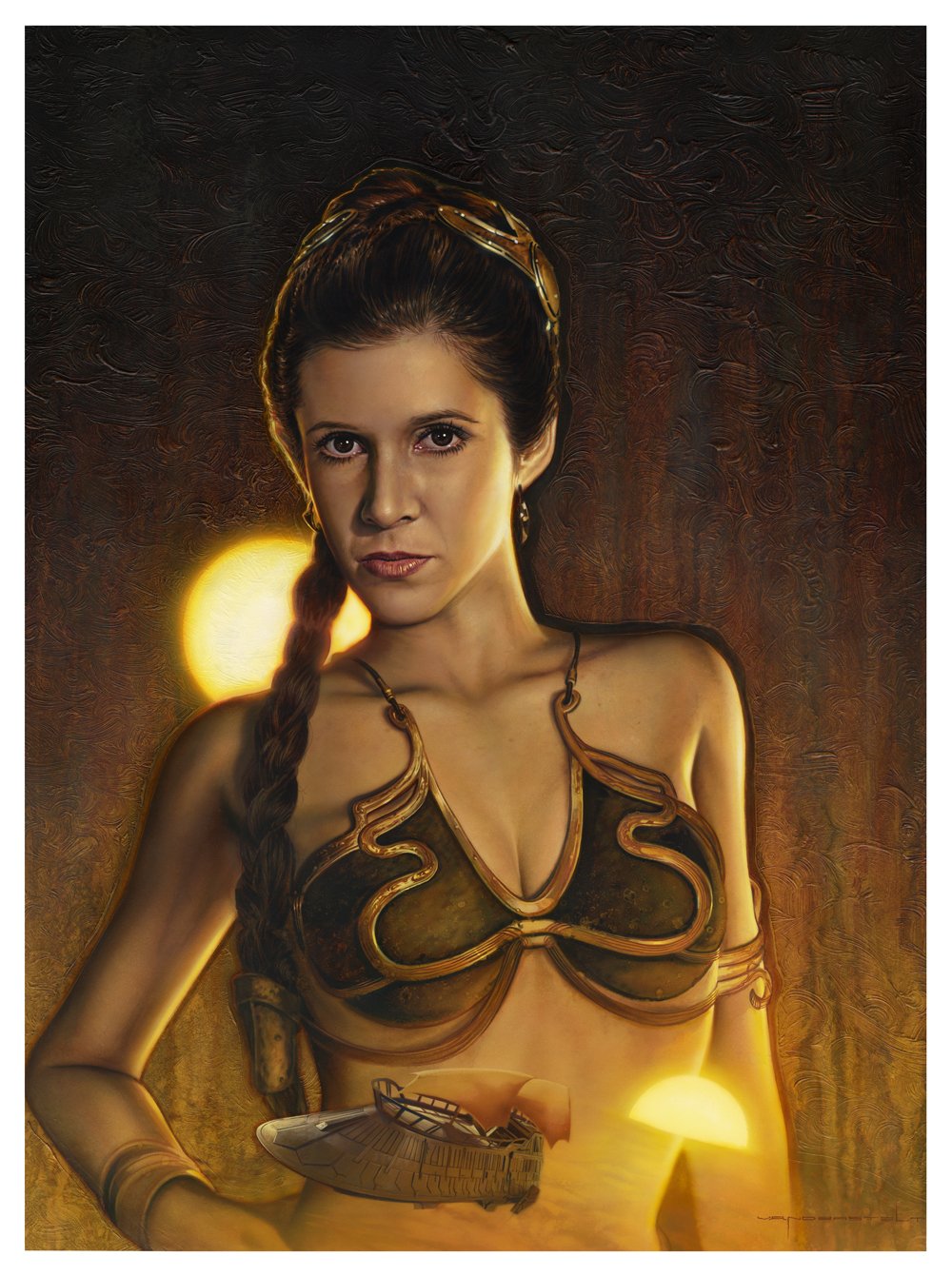 Princess Leia and Chubakka Art